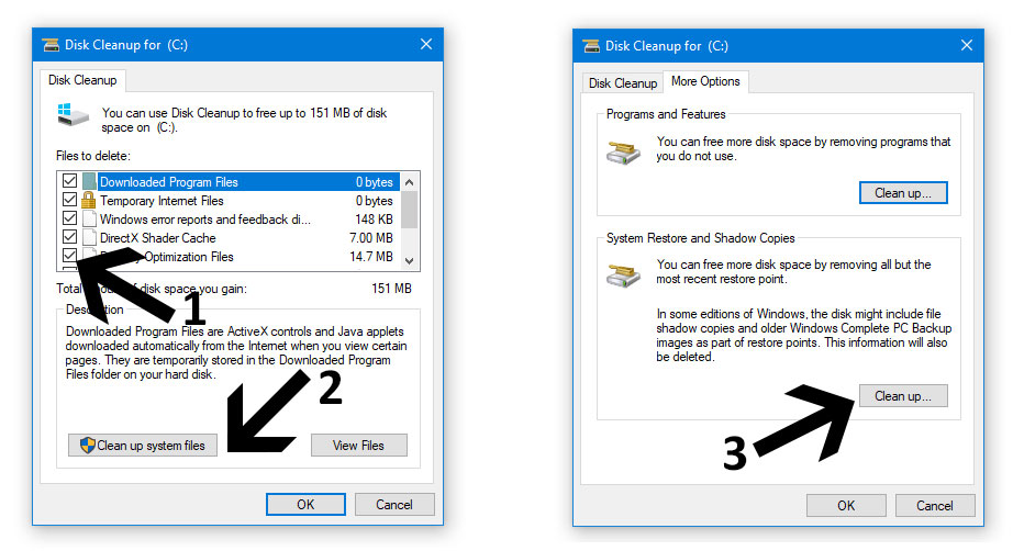 how-to-use-disk-cleanup-tool-windows-10-free-space