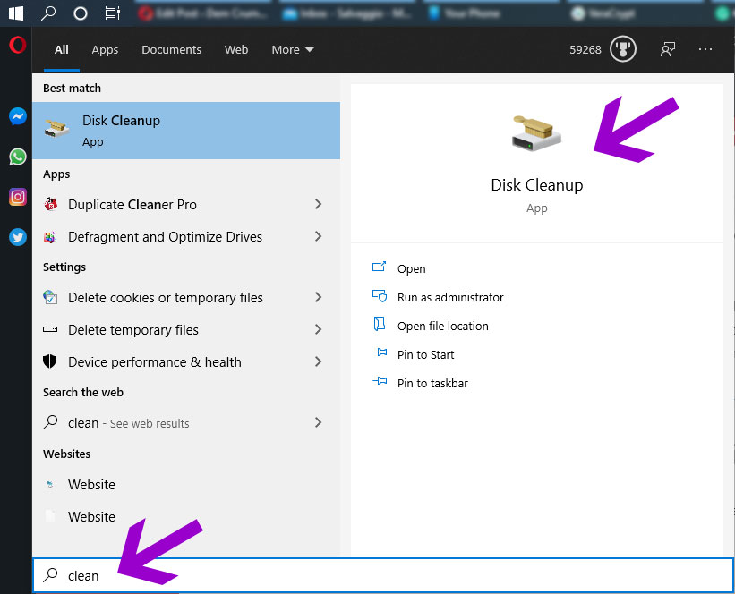 how to use disk cleanup tool windows 10