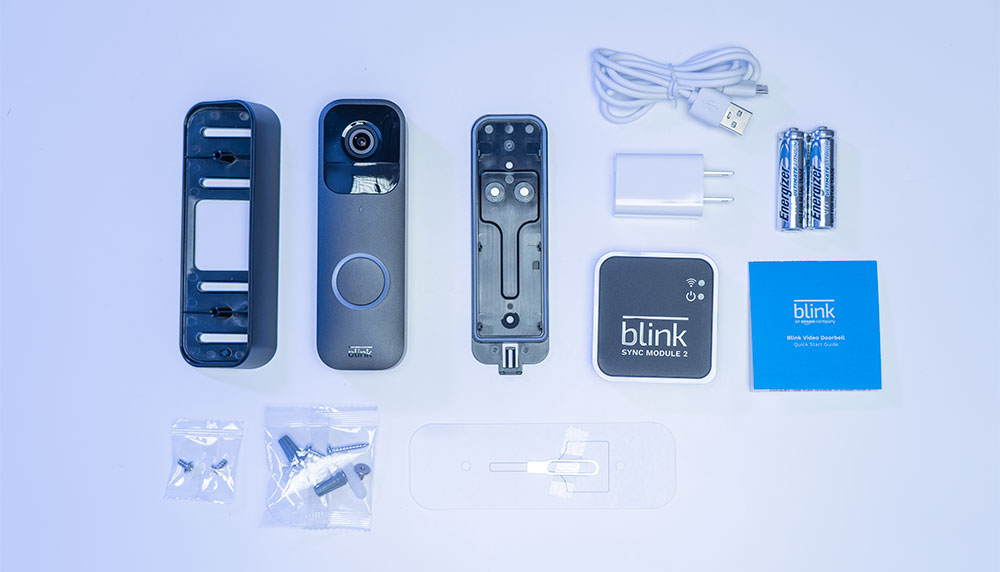 blink video doorbell package contents unbox