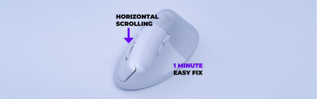 horizontal scrolling scrollwheel lift vertical mouse