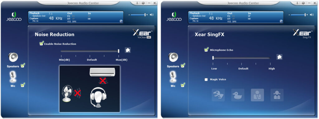 Jeecoo Audio Center Software Settings 2 of 2
