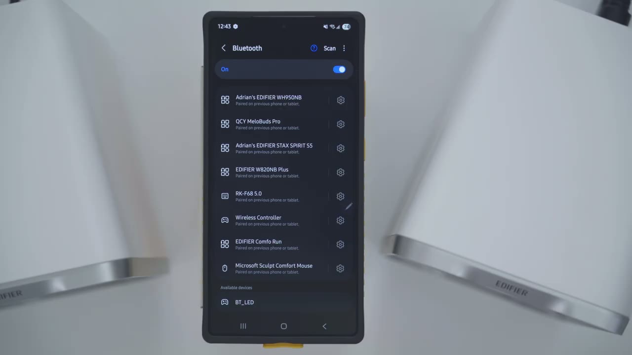 Screenshot — Bluetooth Pairing
