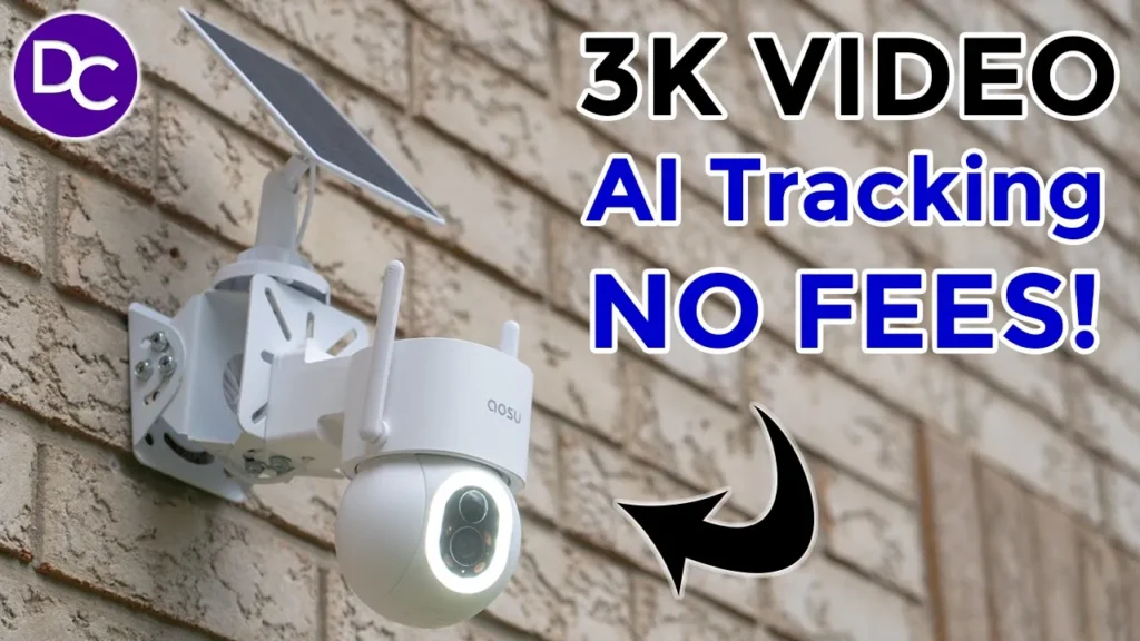 Video thumbnail — 3K Video | Loud Alarms | NO Fees! AOSU SolarCam D1 Max Security Camera!
