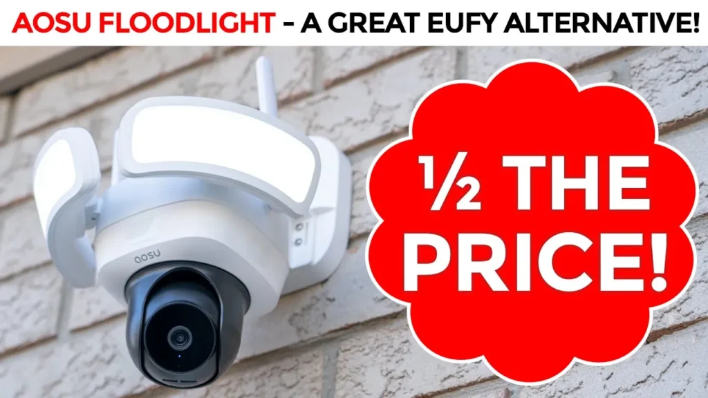 Video thumbnail — AOSU Floodlight Cam Pro - BRIGHT | 3K Lens | Motion Tracking | 24/7 Recording