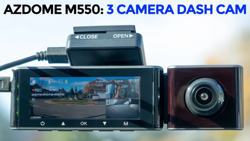 Video thumbnail — AZDOME M550 Dash Cam Review - 3 Camera Recording! 📷🚗