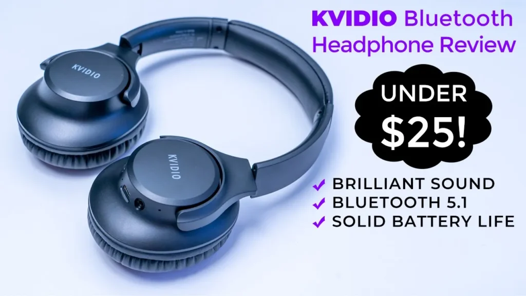 Video thumbnail — BRILLIANT Sound & Value - KVIDIO Review Bluetooth Headphone