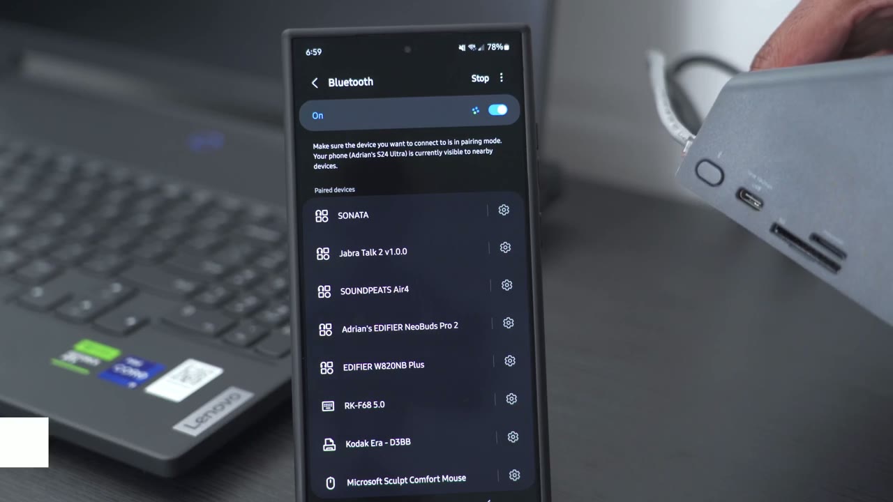 Screenshot — Pairing Phone