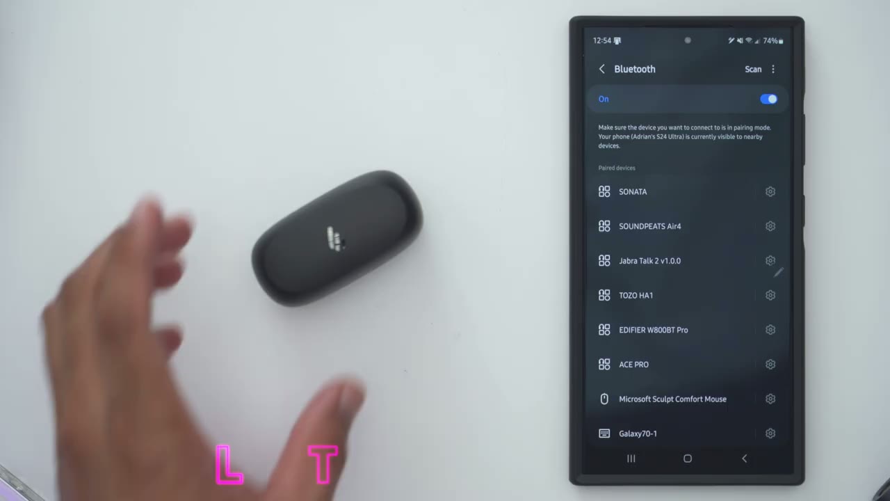 Screenshot — Bluetooth Pairing