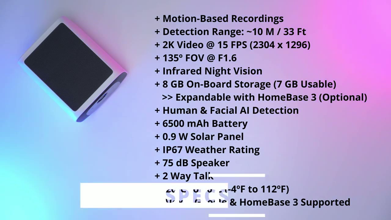 Screenshot — Specs