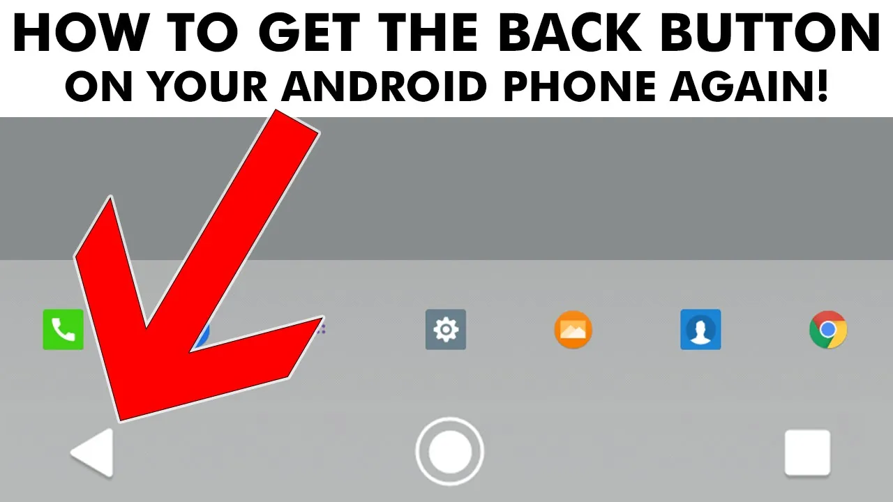 How To Enable The BACK Button On Your Android Phone Quickly! - Dem ...