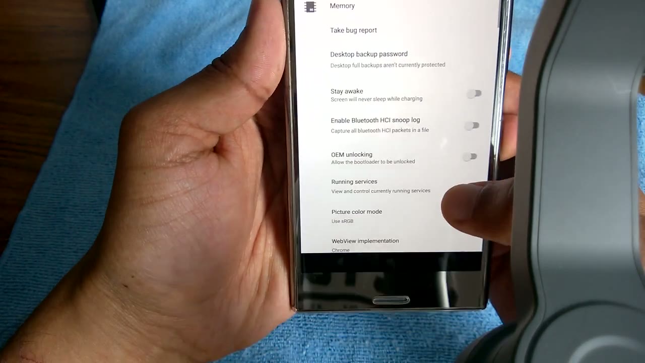 Screenshot — Adjusting Bluetooth Options