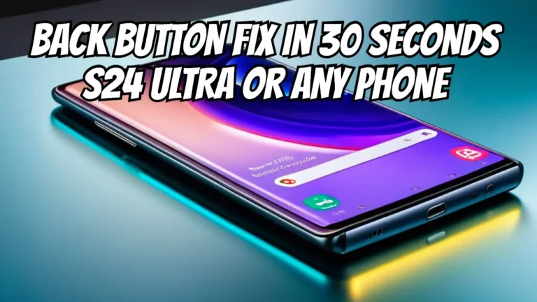 Video thumbnail — How To Get The Back Button On S24 Ultra: 30 Second Fix!