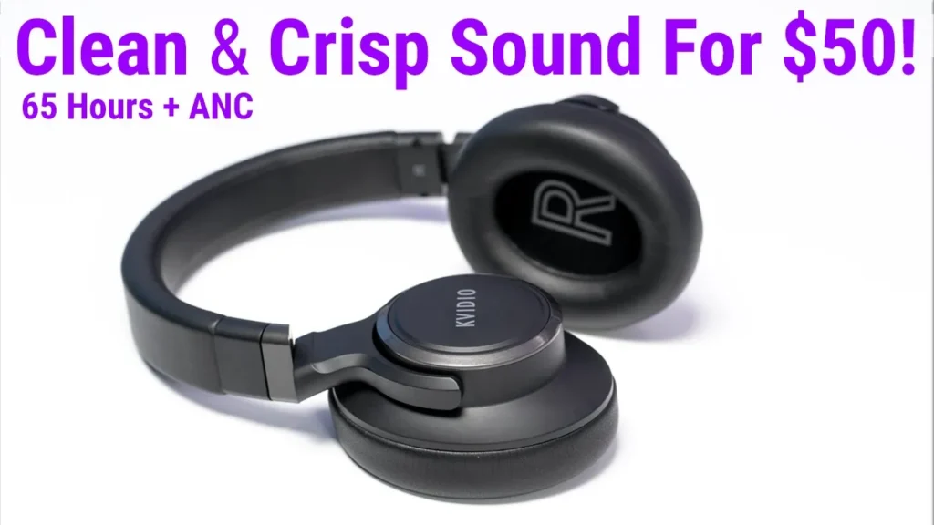 Video thumbnail — KVIDIO ANC Headphone - 65 Hour Battery + Crisp Clean Sound!