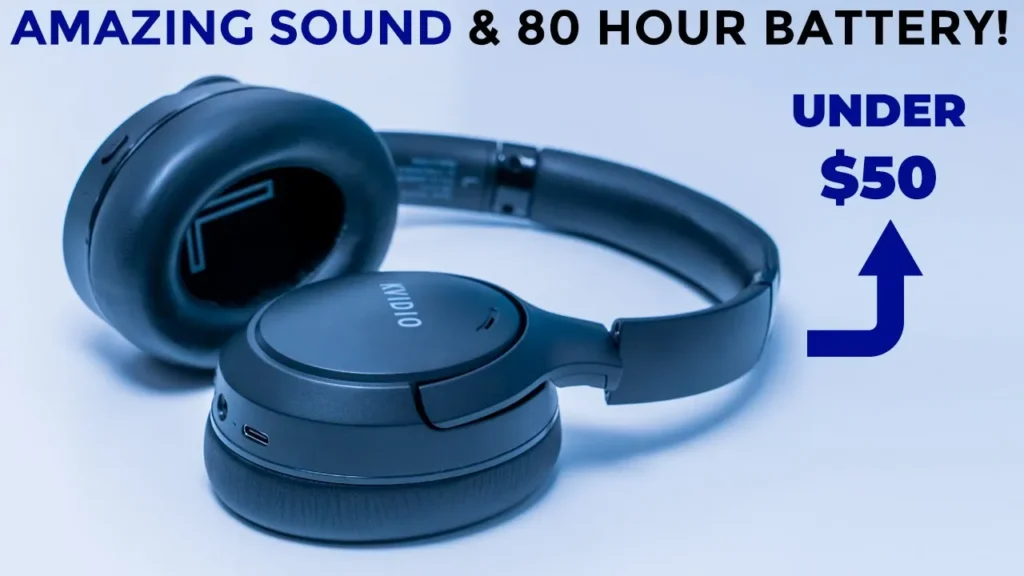 Video thumbnail — KVIDIO ANC Headphone - 80 Hour Battery + Great Sound 4 Less!