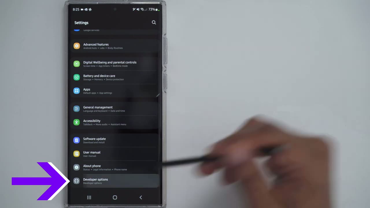 Screenshot — Turn Off Animations
