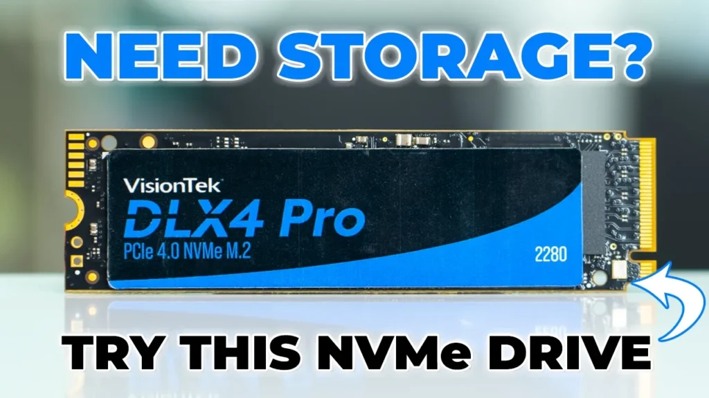 Video thumbnail — Need FAST & Reliable Storage? Try The VisionTek DLX4 Pro NVMe Drive!