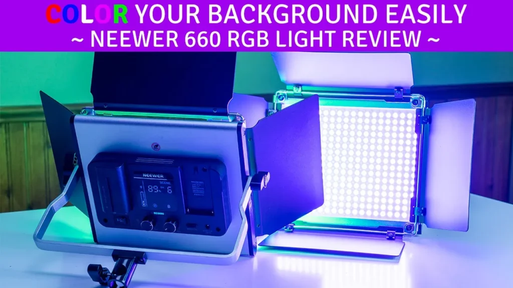 Video thumbnail — Neewer 660 RGB Lights Review - Change The Color & Mood Instantly!