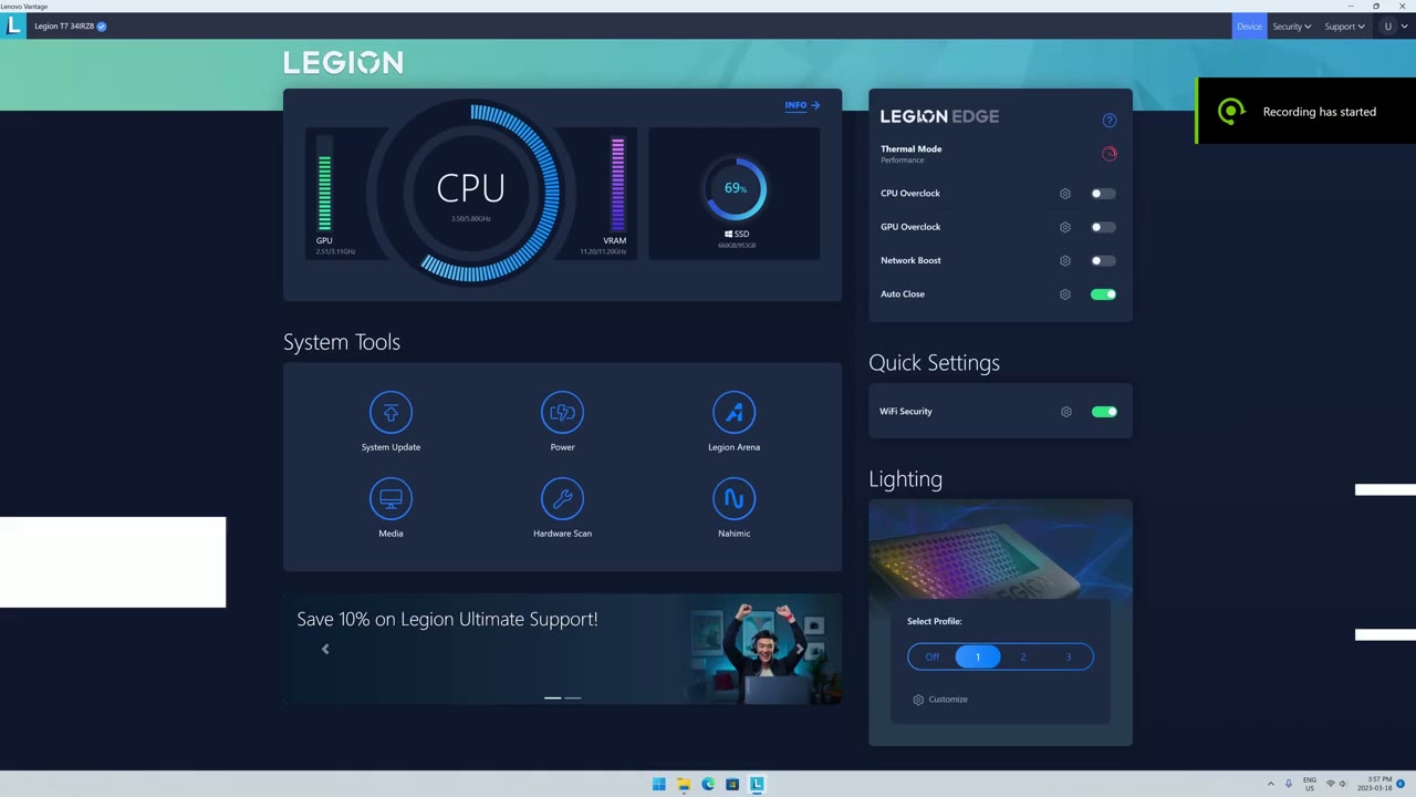 Screenshot — Vantage Software