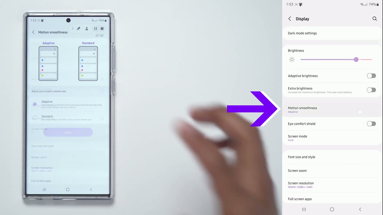 Screenshot — Tip 5 - Refresh Rate Settings