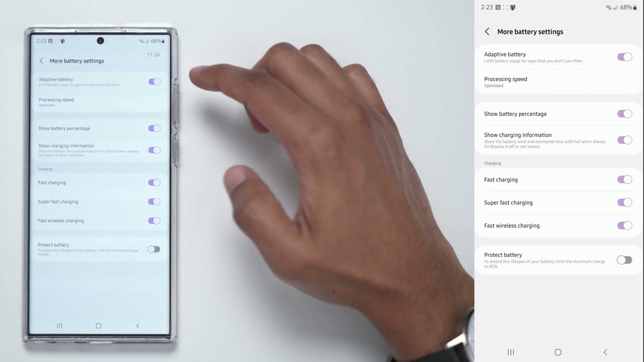 Screenshot — Tip 15 - Protect Battery Setting