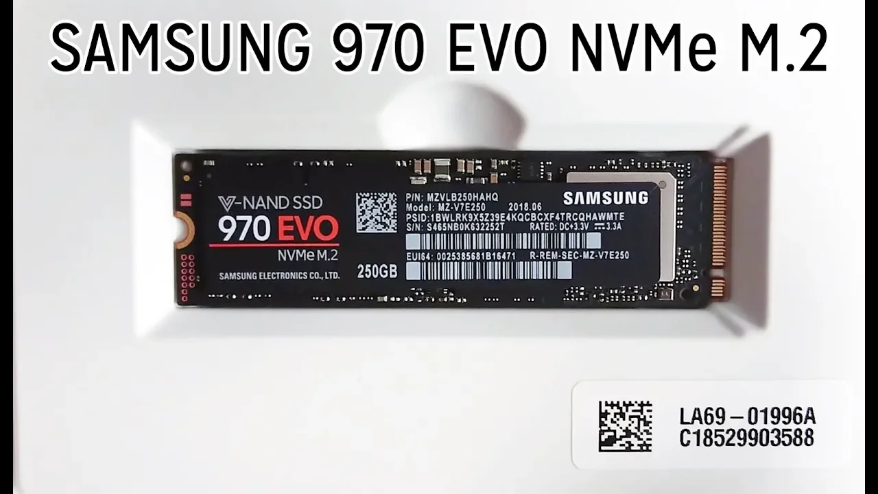 Samsung EVO 970 NVMe Unboxing & Install Tips - Dem Crumblies Reviews