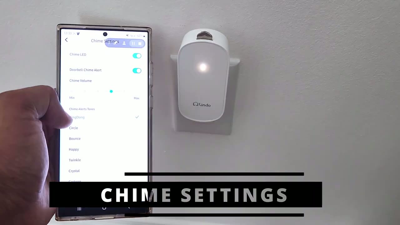 Screenshot — Chime Settings