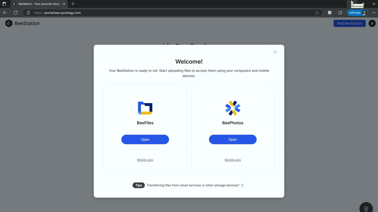 Screenshot — BeeFiles