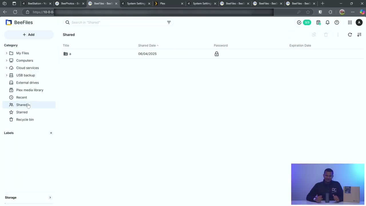 Screenshot — BeePhotos Settings