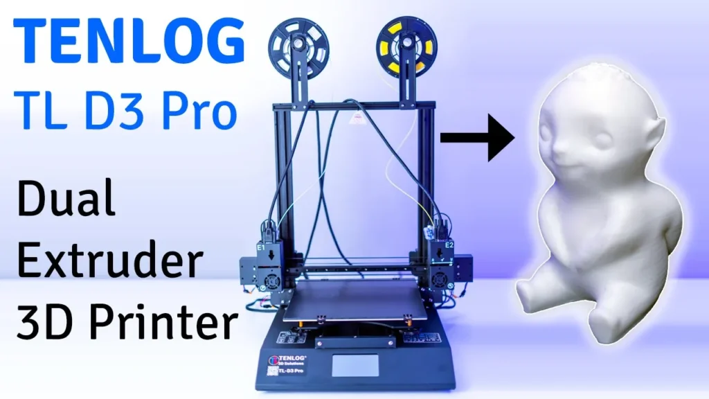 Video thumbnail — TenLog TL D3 Pro Printer Review - Independent Dual Extruder 3D Printer