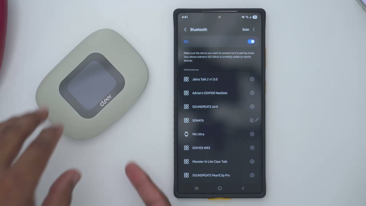 Screenshot — Bluetooth Pairing