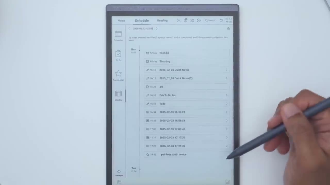 Screenshot — Reading Tab