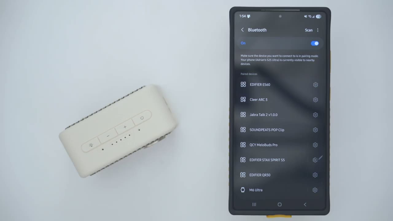 Screenshot — Bluetooth Pairing