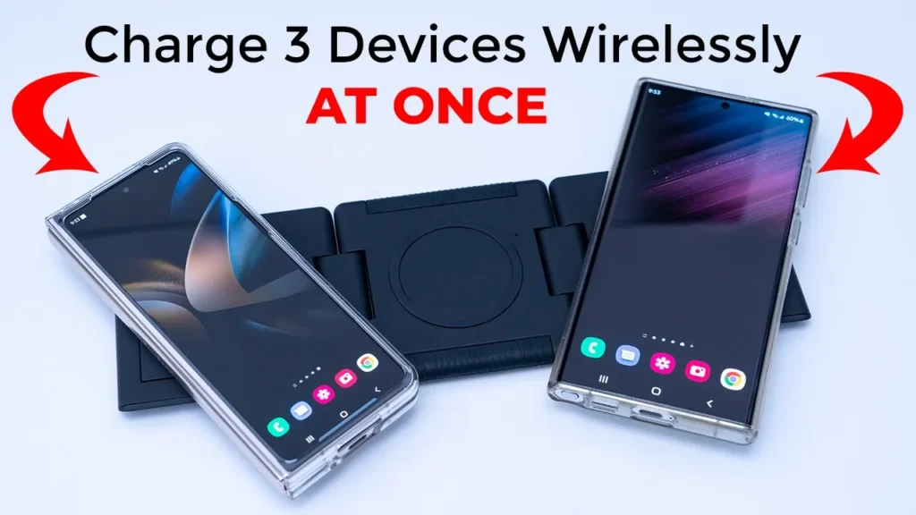 Video thumbnail — Unravel Wireless Phone Charger - Charge 3 Devices At Once!