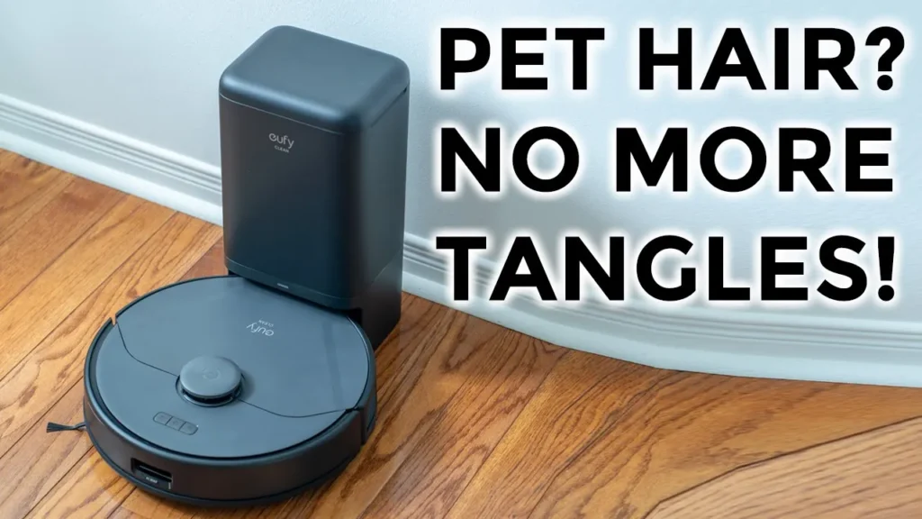 Video thumbnail — ZERO Tangled Pet Fur & Hair! 🐈🐕 eufy X8 Pro Robotic Vacuum Review!