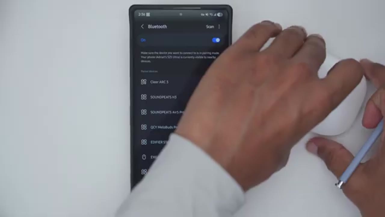 Screenshot — Bluetooth Pairing