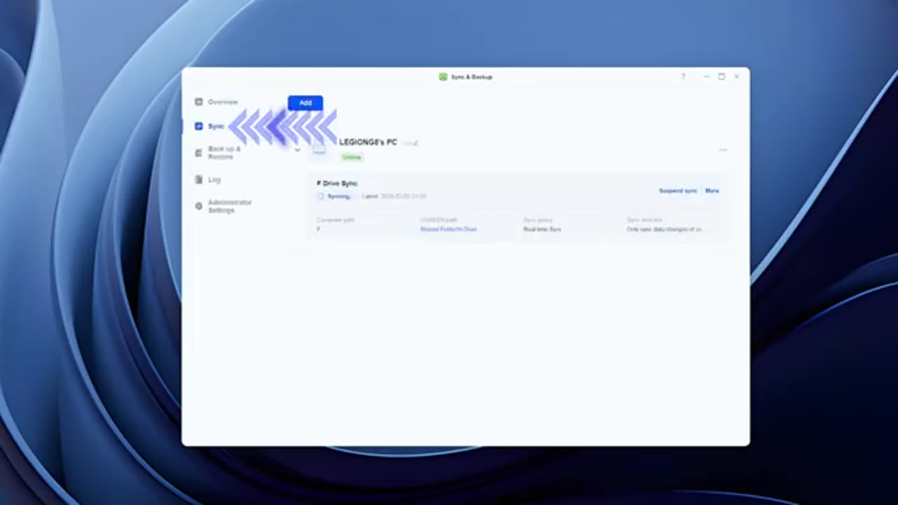 Screenshot — Online Cloud Sync