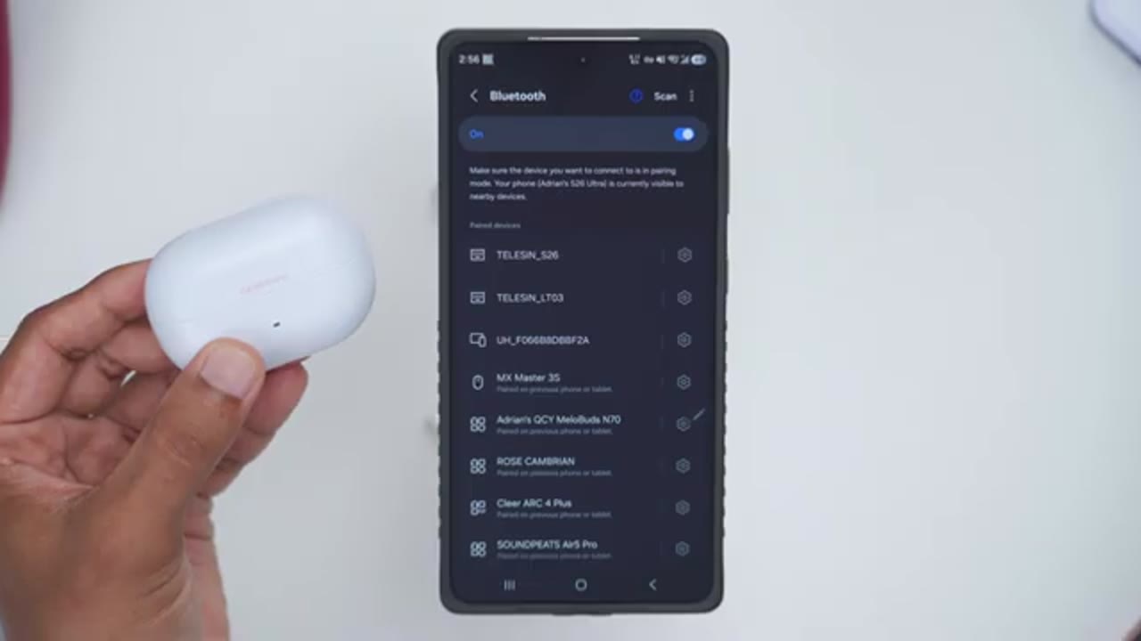 Screenshot — Bluetooth Pairing