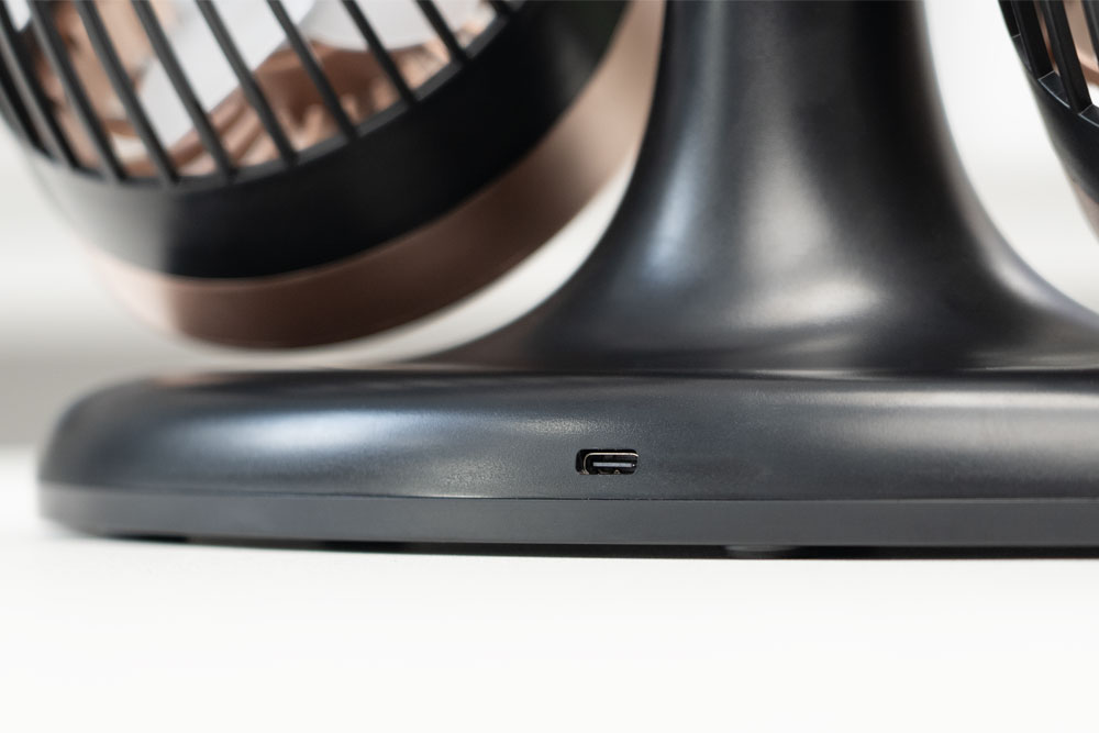 LAMJIE J-2 Desk Fan - USB C Charging Port