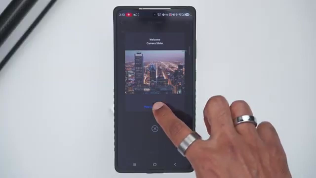 Screenshot — Powering On Slider